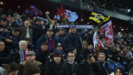 Tüm takım taraftarları Basel’de de “tek yürek”