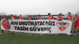 Samsun’da depremde hayatını kaybeden futbolcu Yasin Güvenç unutulmadı