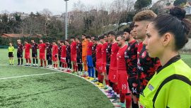 Zonguldak’ta amatör lig hakem ve futbolcuları depremde hayatını kaybedenleri andı